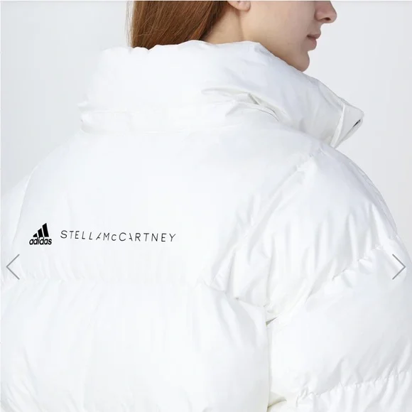 Adidas by Stella McCartney Long Puffer Jacket in Cloud White H58127 Size XL New - Picture 8 of 9